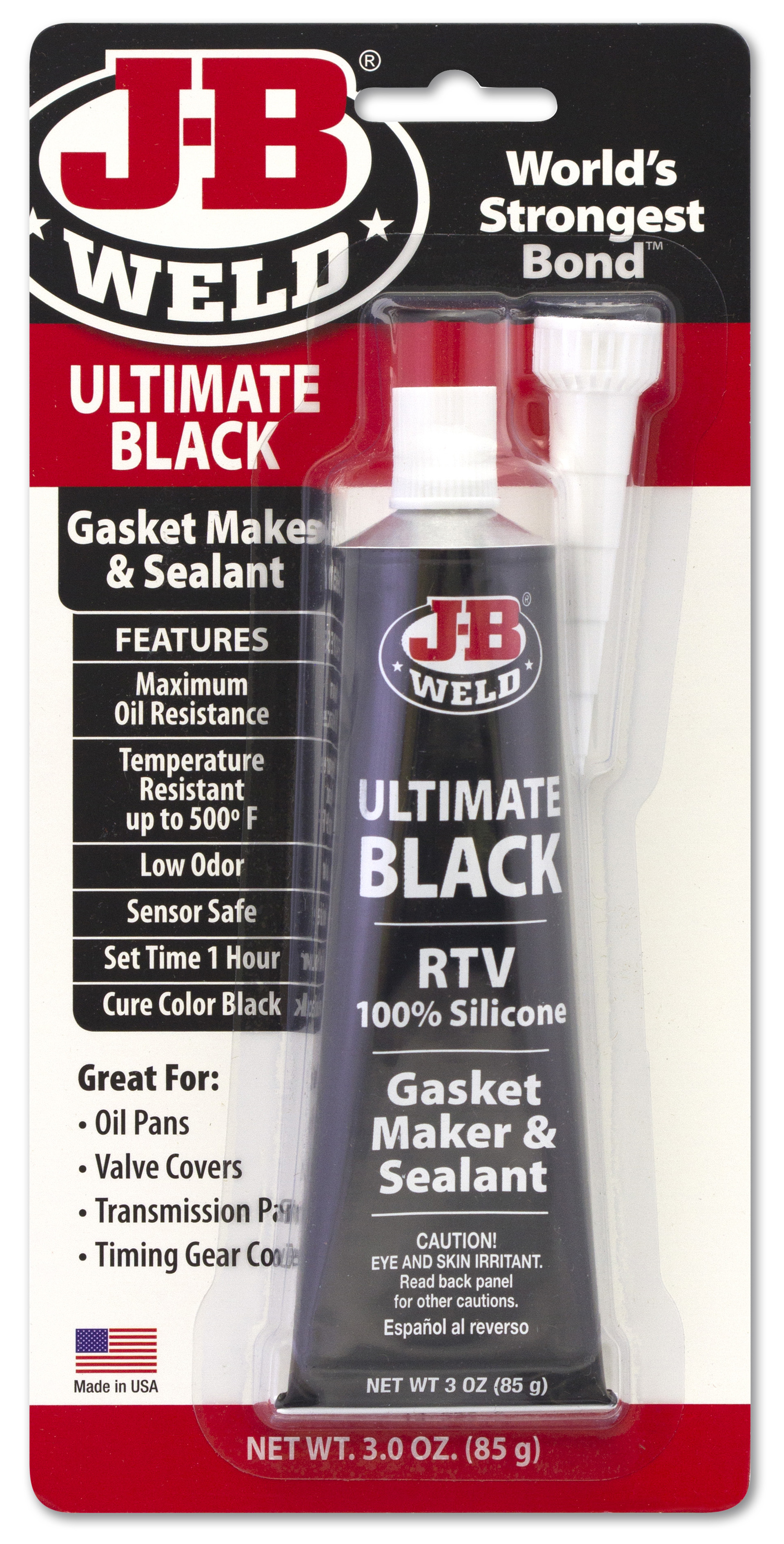 Ultimate Black Silicone Rtv 3 Oz Tube 85g