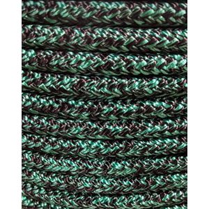 POLYESTER DOUBLE BRAIDED CABLE - GREEN / BLACK 1 / 2''