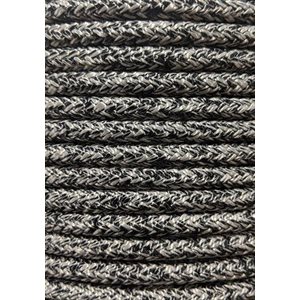 POLYESTER DOUBLE BRAIDED CABLE - GREY / BLACK 1 / 2''