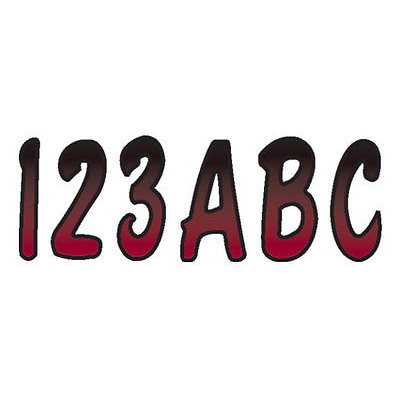 BURGUNDY / BLACK 3" LETTERING SET