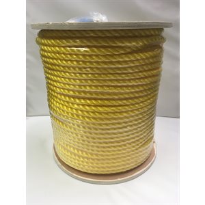 polypropylene twisted rope 1 / 4" yellow